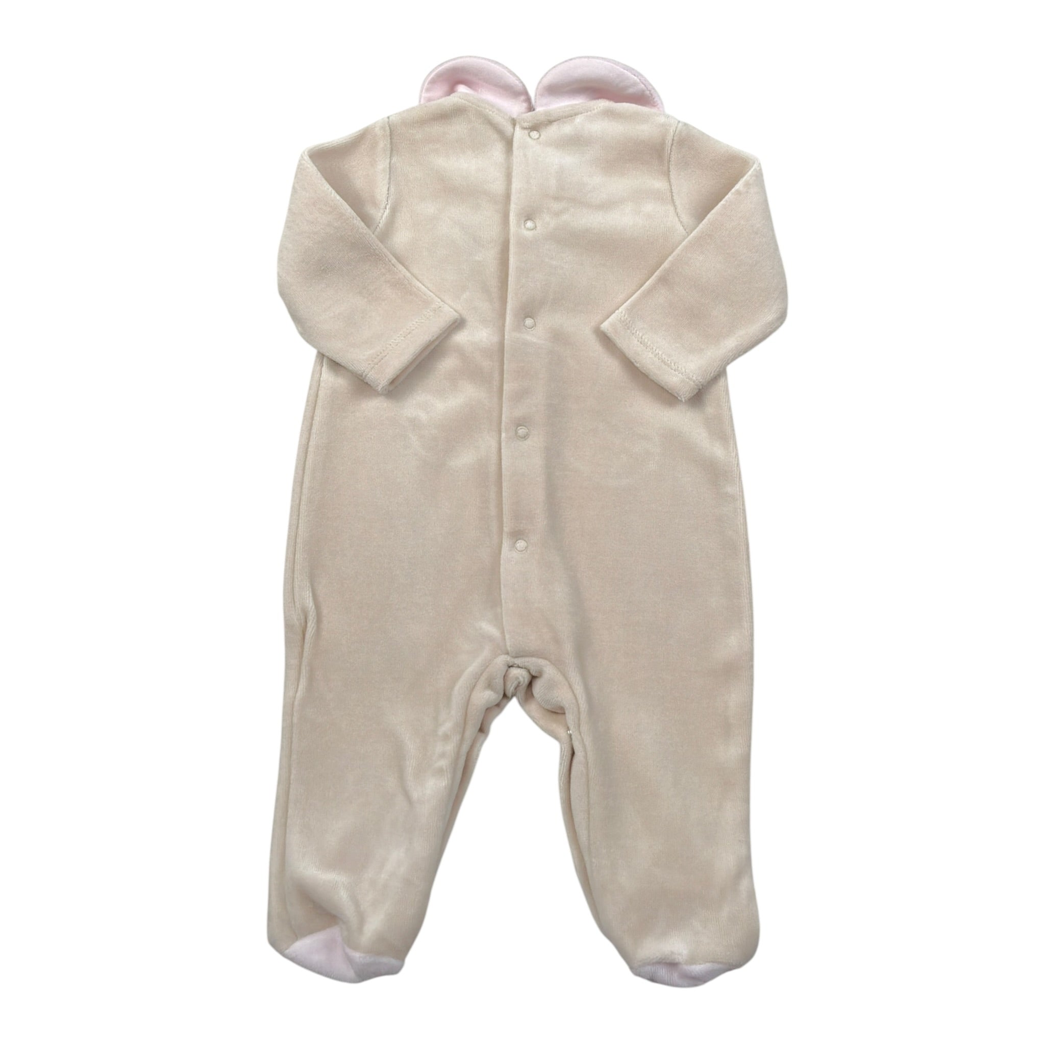 Le Bebe' Tutina tinta unita con Stampa In Velluto Beige per Neonata LBG5961X BEIGE LE BEBE' 