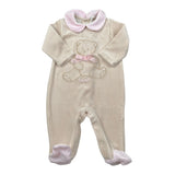 Le Bebe' Tutina tinta unita con Stampa In Velluto Beige per Neonata LBG5961X BEIGE LE BEBE' 