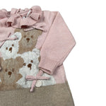 Le Bebe' Tutina Bicolore con Stampa Colletto Rosa/Beige per Neonata LBG5976 ROSA/BEIGE LE BEBE' 