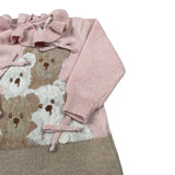 Le Bebe' Tutina Bicolore con Stampa Colletto Rosa/Beige per Neonata LBG5976 ROSA/BEIGE LE BEBE' 