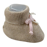 Le Bebe' Babbucce tinta unita In Filo Beige per Neonata LBG5978 BEIGE LE BEBE' 