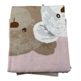 Le Bebe' Coperta In Filo tinta unita con Stampa Rosa per Neonata LBG5980 ROSA LE BEBE' 
