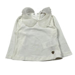 Le Bebe' Shirt tinta unita con Colletto Panna per Neonata LBG6012 PANNA LE BEBE' 