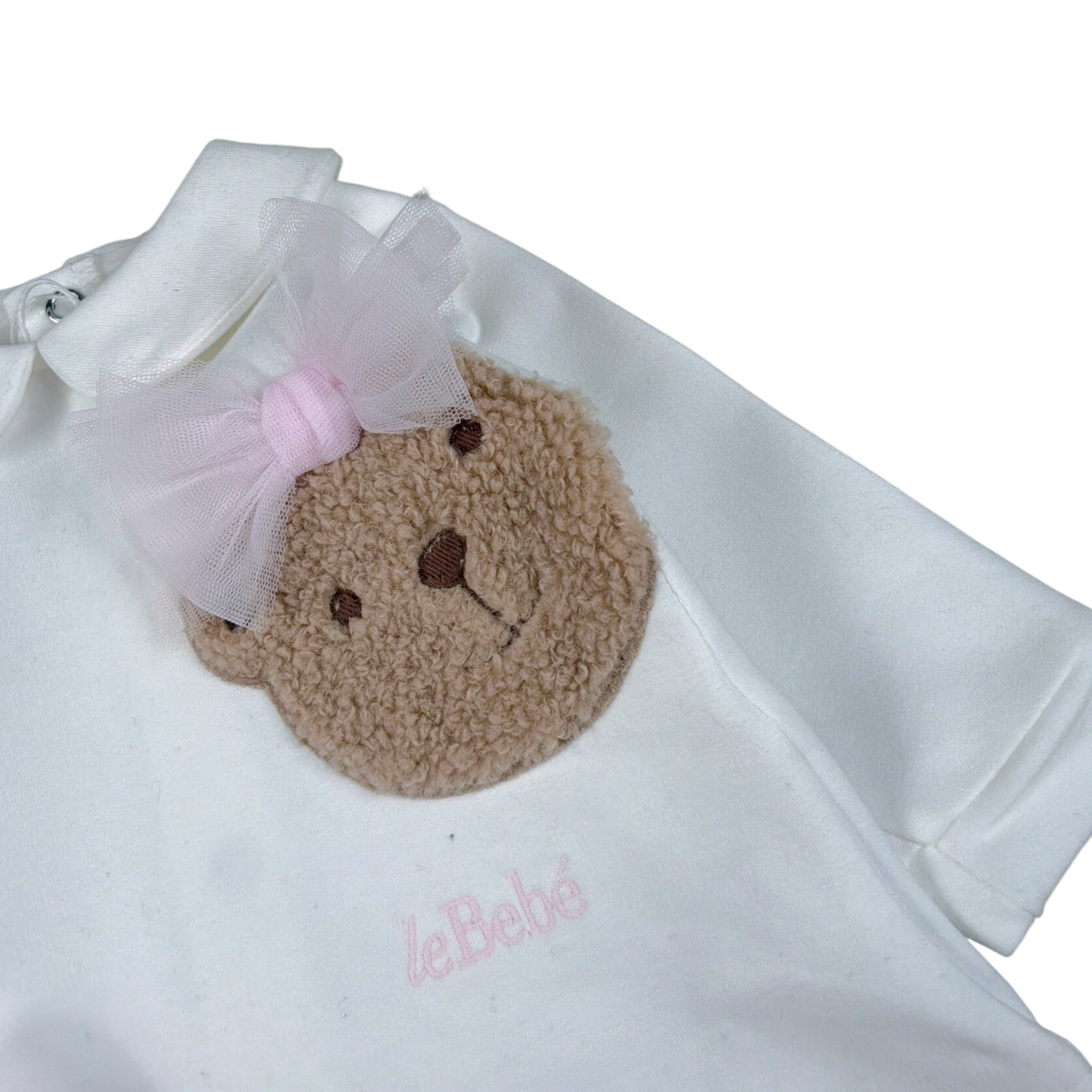 Le Bebe' Completo 2Pz Shirt-Coulotte Bianco per Neonata LBG60177 BIANCO LE BEBE' 