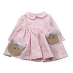 Le Bebe' Abito tinta unita con Applicazione Rosa per Neonata LBG6020X ROSA LE BEBE' 