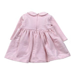 Le Bebe' Abito tinta unita con Applicazione Rosa per Neonata LBG6020X ROSA LE BEBE' 