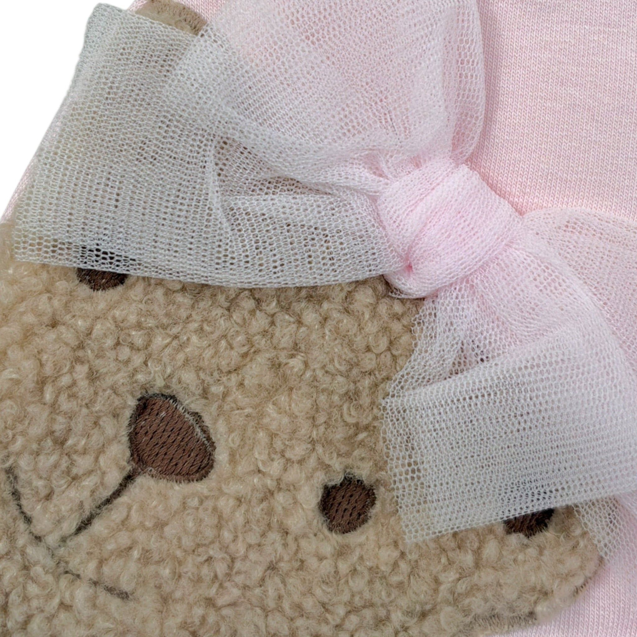 Le Bebe' Cappello tinta unita con Stampa Rosa per Neonata LBG6022 ROSA LE BEBE' 