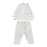 Le Bebe' Completo 2Pz Maglia-Ghettina tinta unita con Stampa Bianco per Neonata LBG6031 BIANCO LE BEBE' 