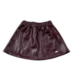 Le Bebe' Gonna In Ecopelle tinta unita Bordeaux per Neonata LBG6072 BORDEAUX LE BEBE' 