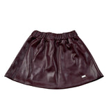 Le Bebe' Gonna In Ecopelle tinta unita Bordeaux per Neonata LBG6072 BORDEAUX LE BEBE' 