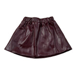 Le Bebe' Gonna In Ecopelle tinta unita Bordeaux per Neonata LBG6072 BORDEAUX LE BEBE' 