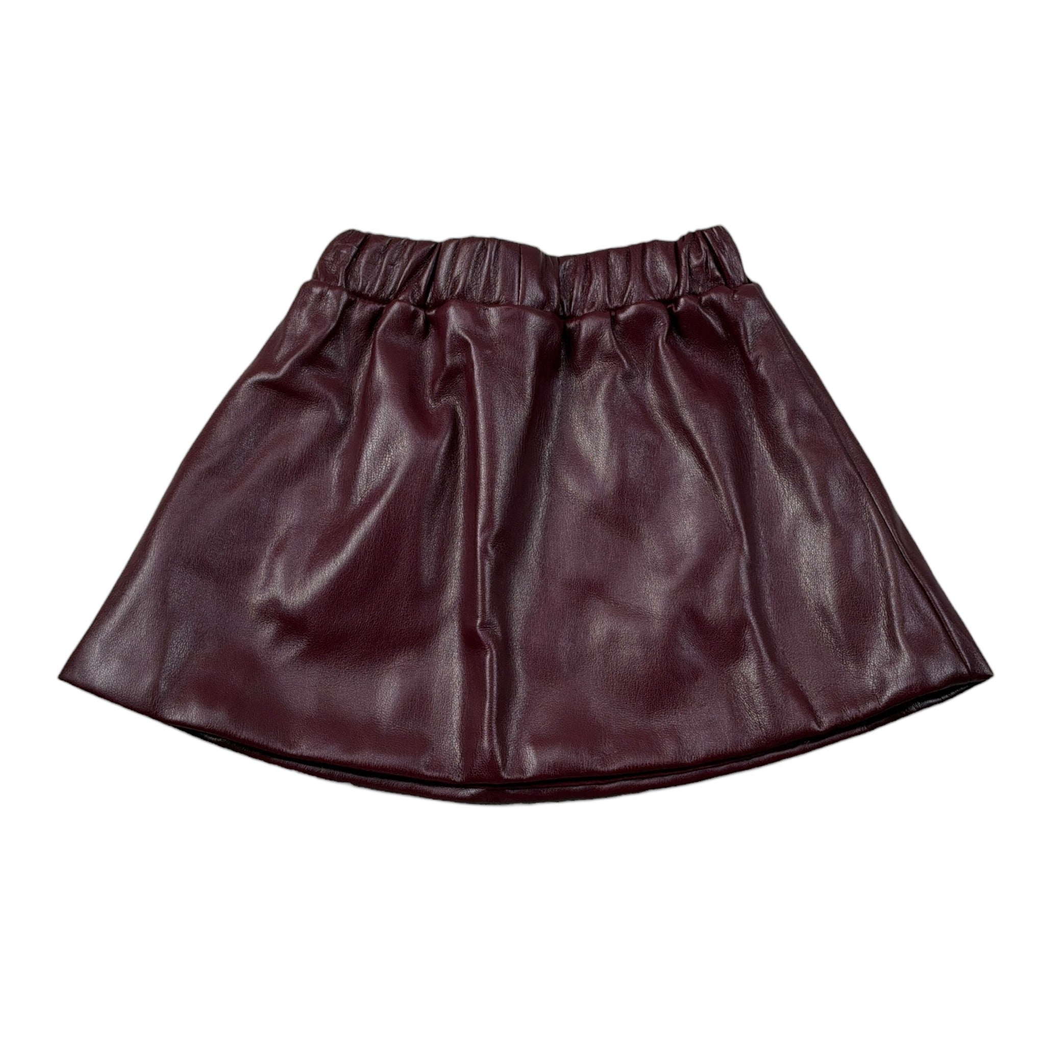 Le Bebe' Gonna In Ecopelle tinta unita Bordeaux per Neonata LBG6072 BORDEAUX LE BEBE' 