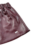 Le Bebe' Gonna In Ecopelle tinta unita Bordeaux per Neonata LBG6072 BORDEAUX LE BEBE' 
