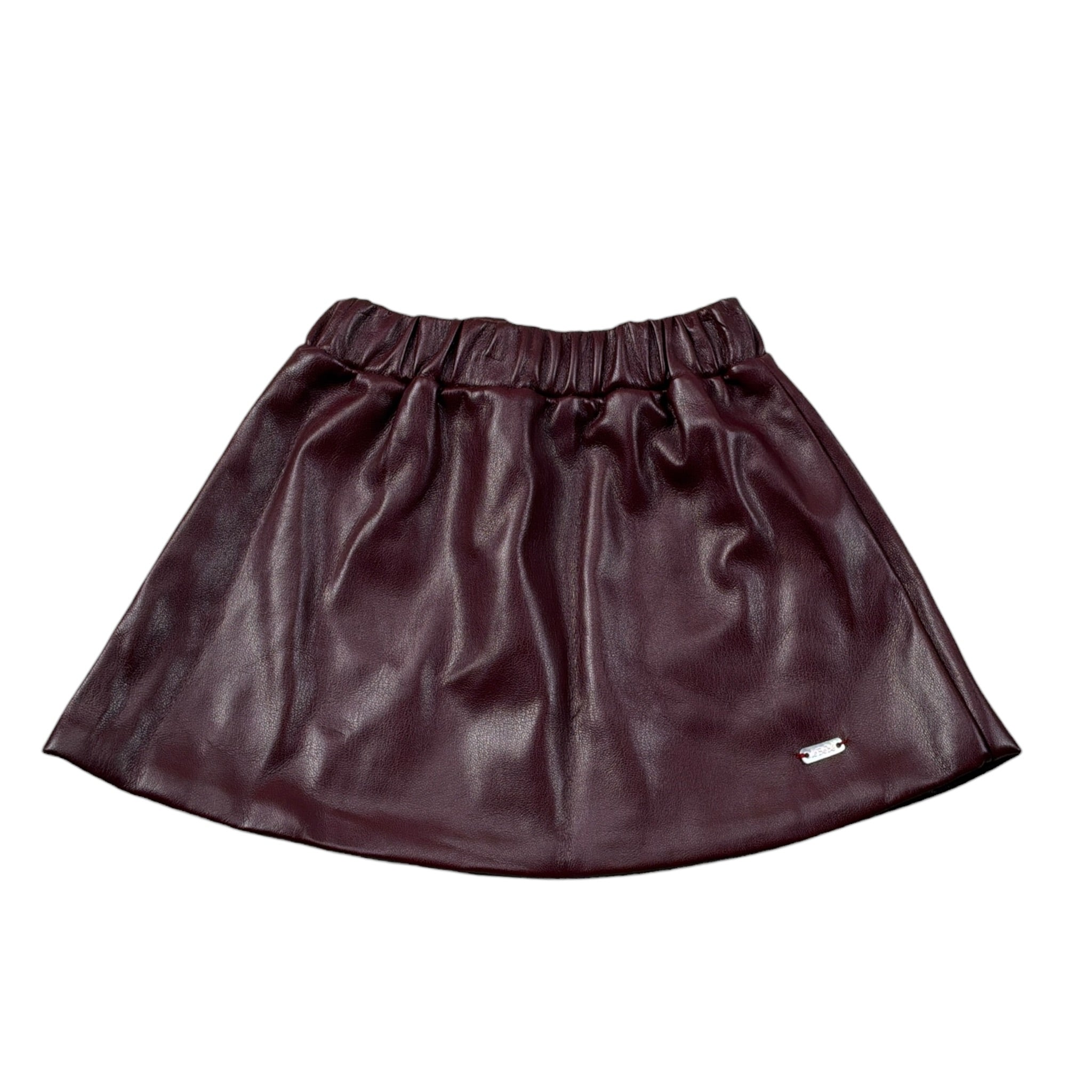 Le Bebe' Gonna In Ecopelle tinta unita Bordeaux per Bambina LBG6072J BORDEAUX LE BEBE' 