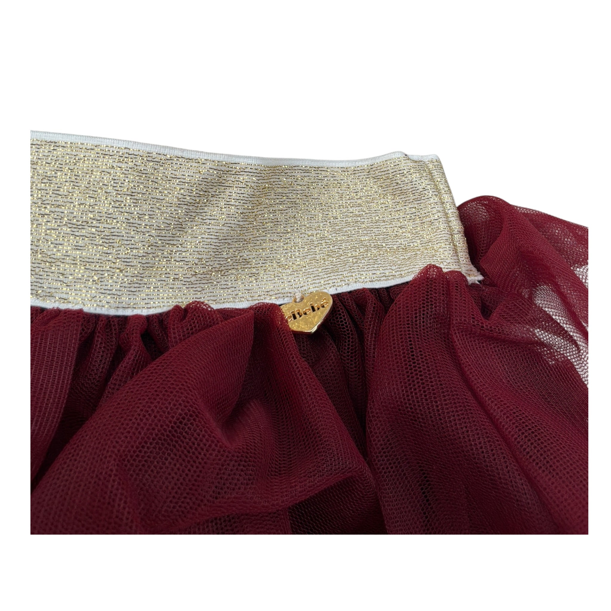 Le Bebe' Gonna tinta unita con Tulle Bordeaux per Neonata LBG6078 BORDEAUX LE BEBE' 