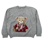 Le Bebe' Maglia Girocollo tinta unita con Orso Grigio per Neonato LBG6134 GRIGIO LE BEBE' 