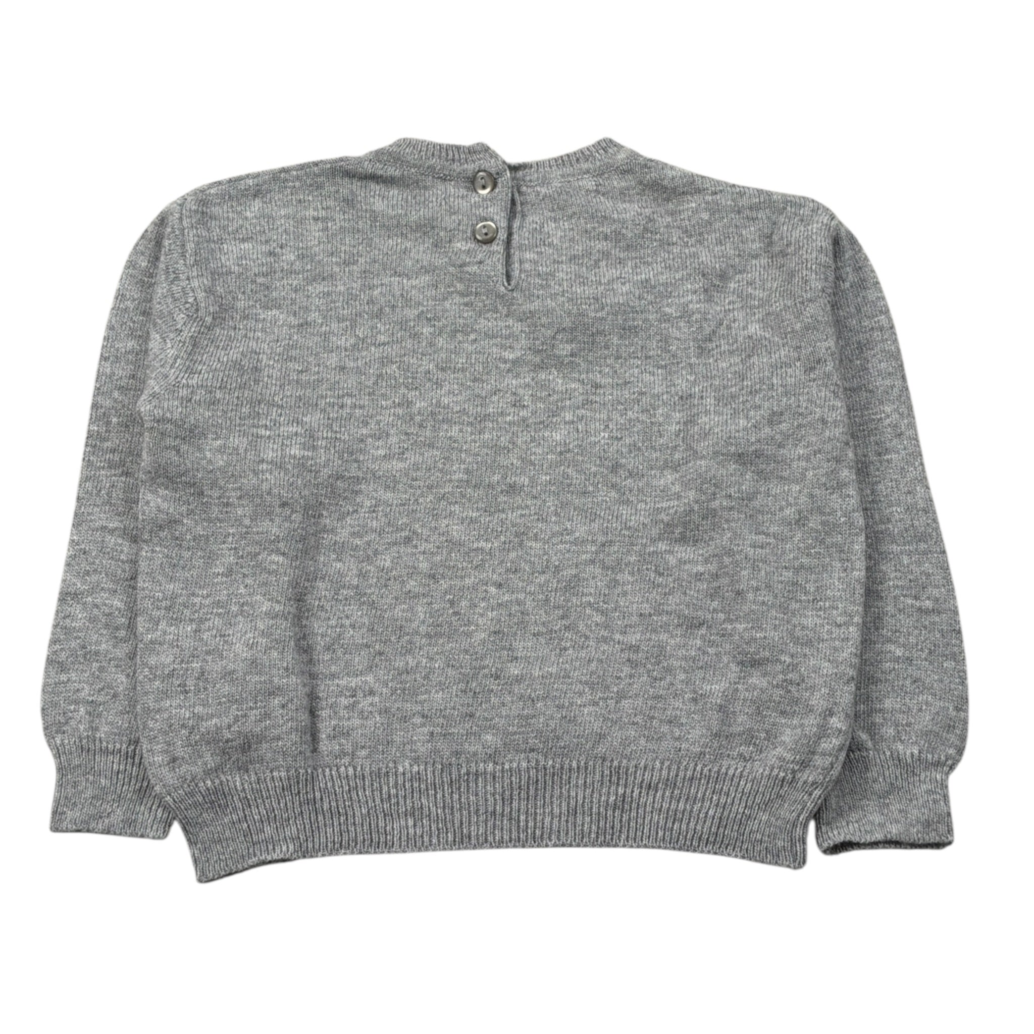 Le Bebe' Maglia Girocollo tinta unita con Orso Grigio per Neonato LBG6134 GRIGIO LE BEBE' 