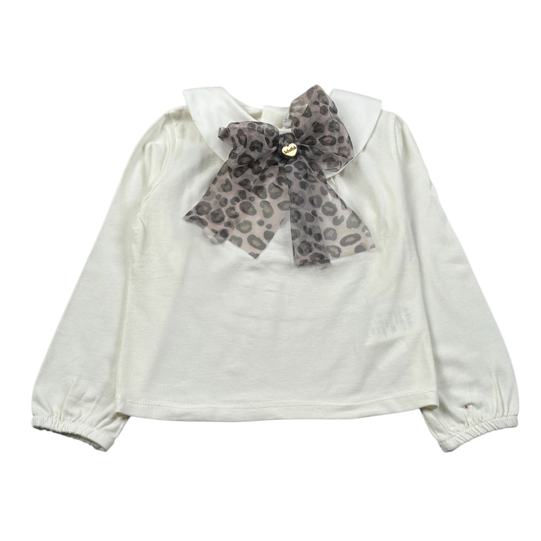 Le Bebe' Shirt tinta unita con Colletto E Applicazione Panna per Bambina LG6098 PANNA LE BEBE' 
