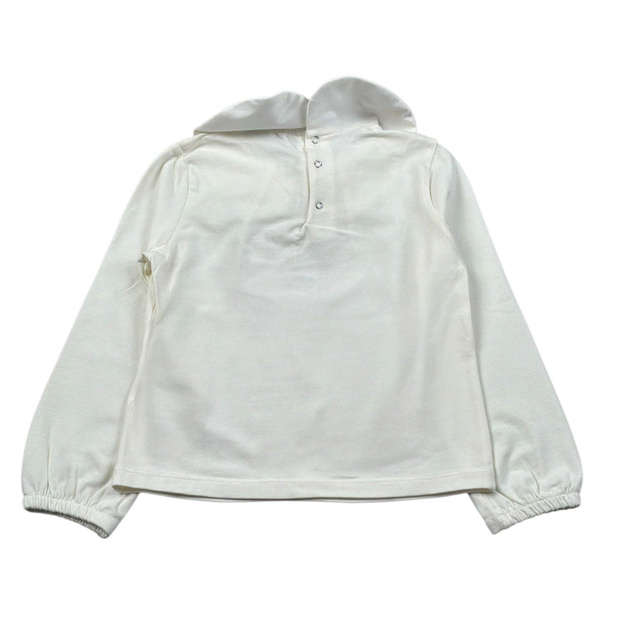 Le Bebe' Shirt tinta unita con Colletto E Applicazione Panna per Bambina LG6098 PANNA LE BEBE' 