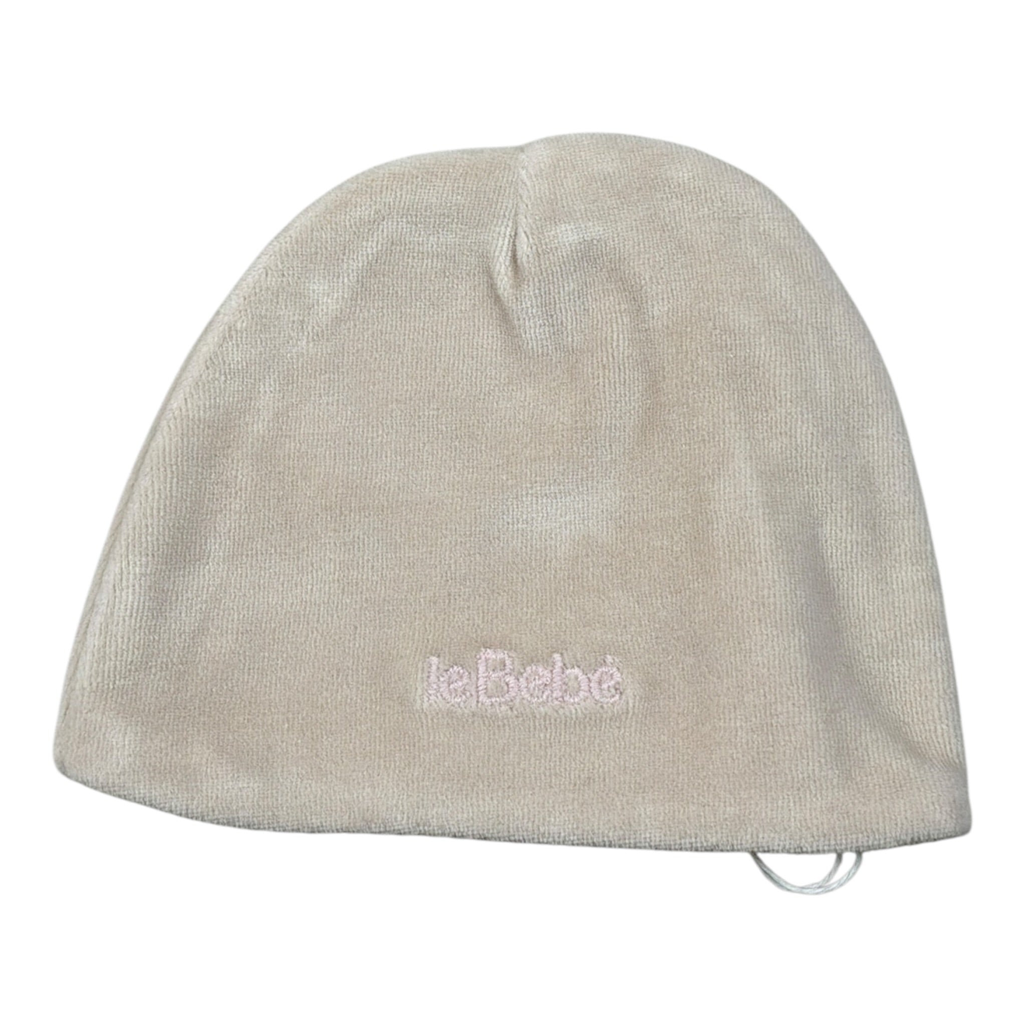 Le Bebe' Cappello tinta unita con Logo Beige per Neonata LGB5956 BEIGE LE BEBE' 