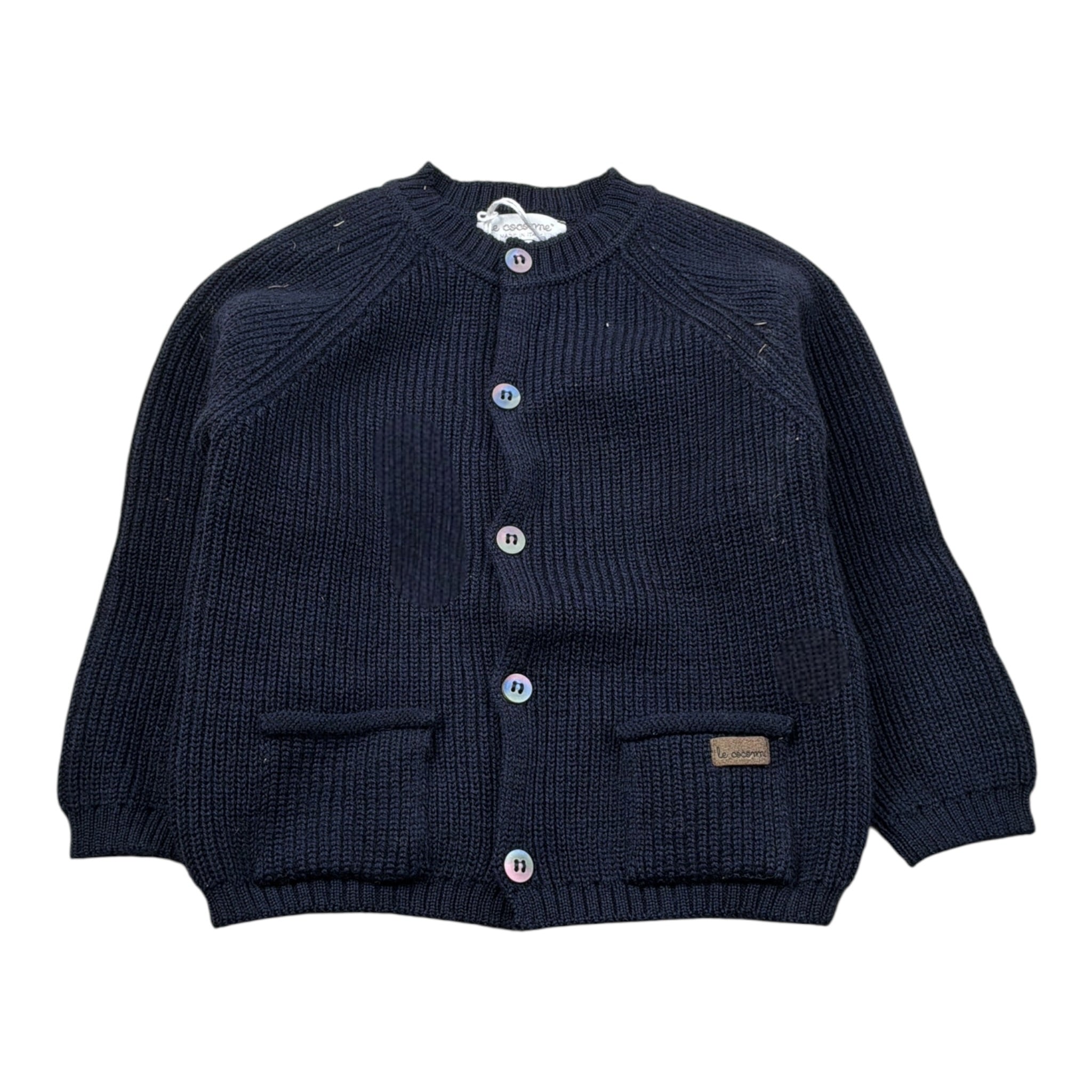 Le Coconne Cardigan tinta unita Blu per Neonato LCN1227N BLU LE COCONNE 