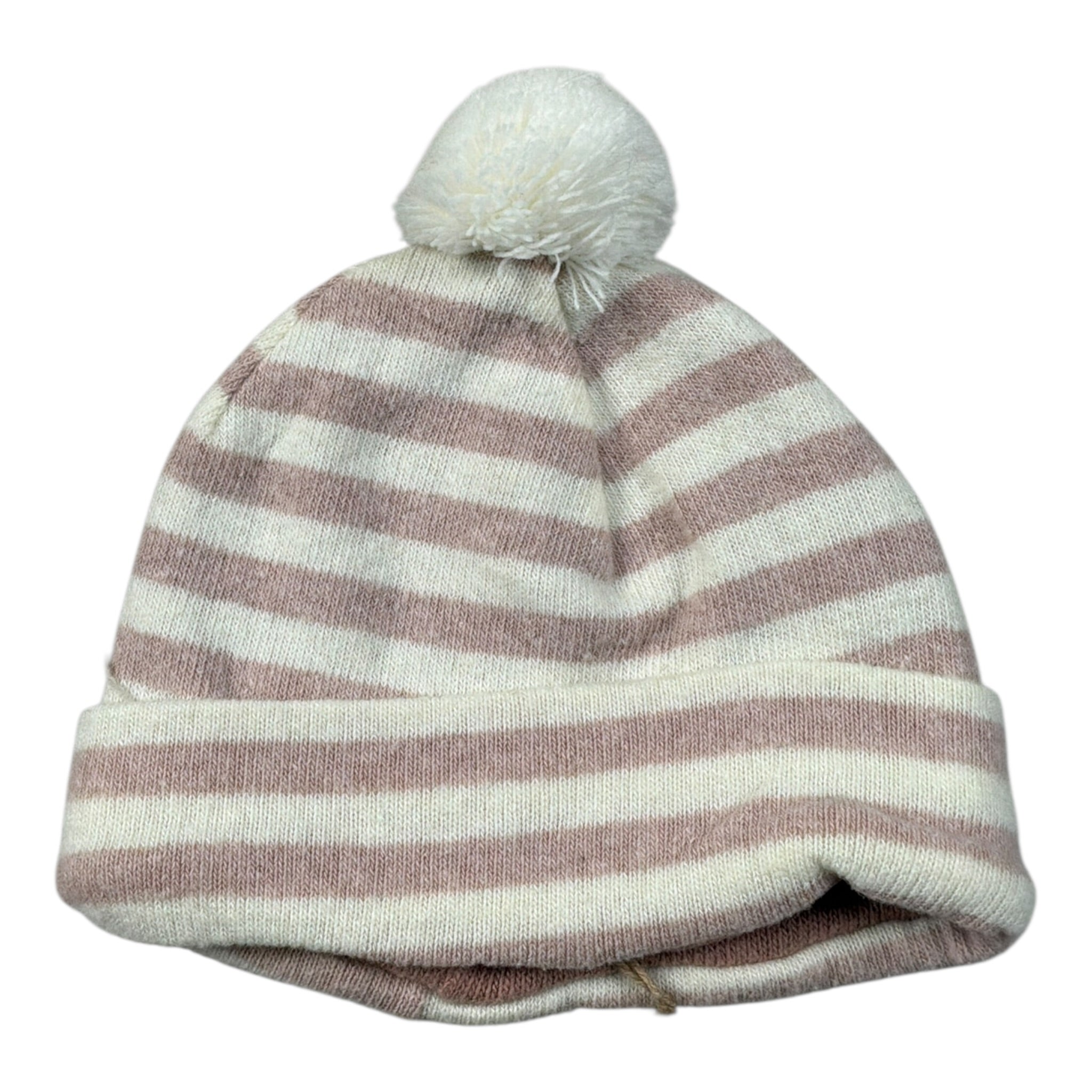 Leo E Lilly Cappello Bicolore con Fantasia A Righe Bianco/Rosa per Neonata 99940023 BIANCO/ROSA LEO E LILLY 