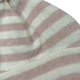 Leo E Lilly Cappello Bicolore con Fantasia A Righe Bianco/Rosa per Neonata 99940023 BIANCO/ROSA LEO E LILLY 