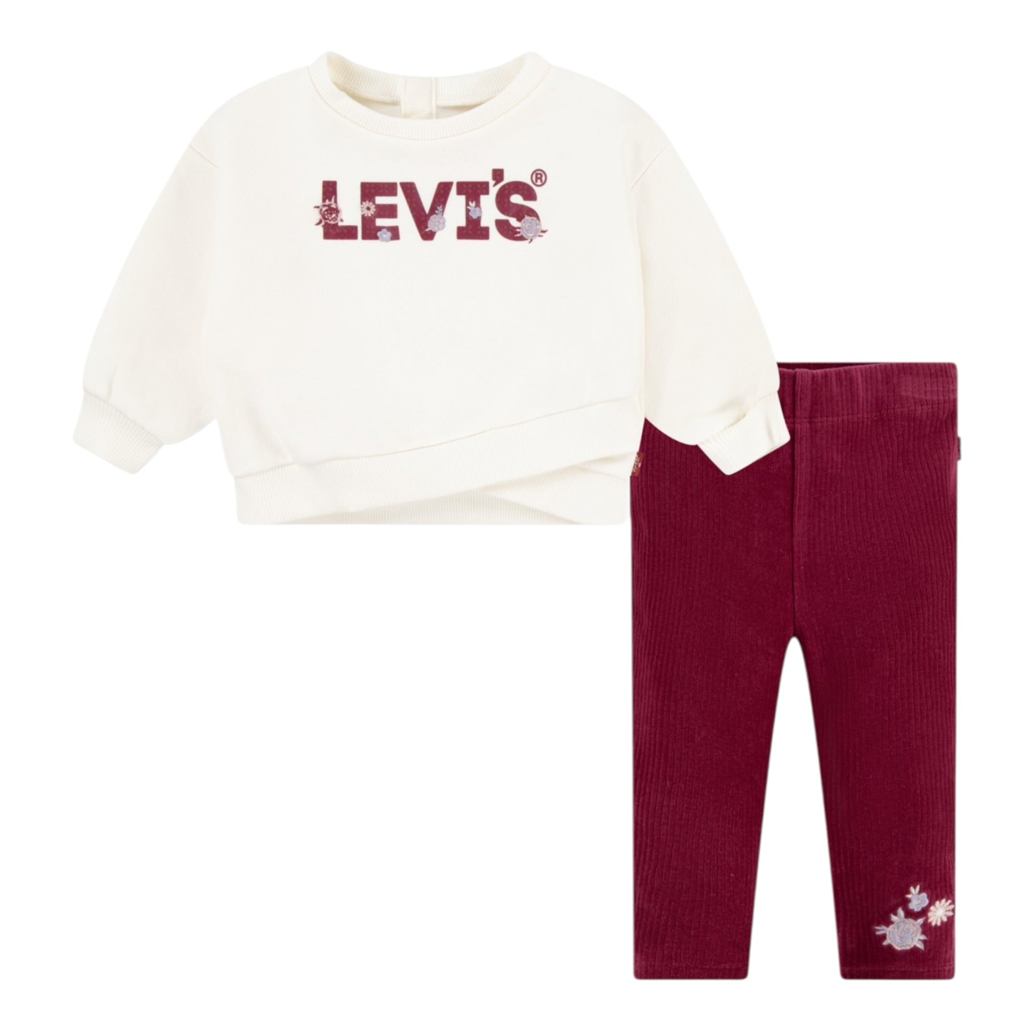 Levi'S Completo 2 Pezzi Felpa-Leggins Panna per Neonata 1EL149 PANNA LEVI'S 