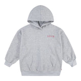 Levi'S Felpa Chiusa con Cappuccio tinta unita con Logo Grigio per Bambina 3EL076X GRIGIO LEVI'S 