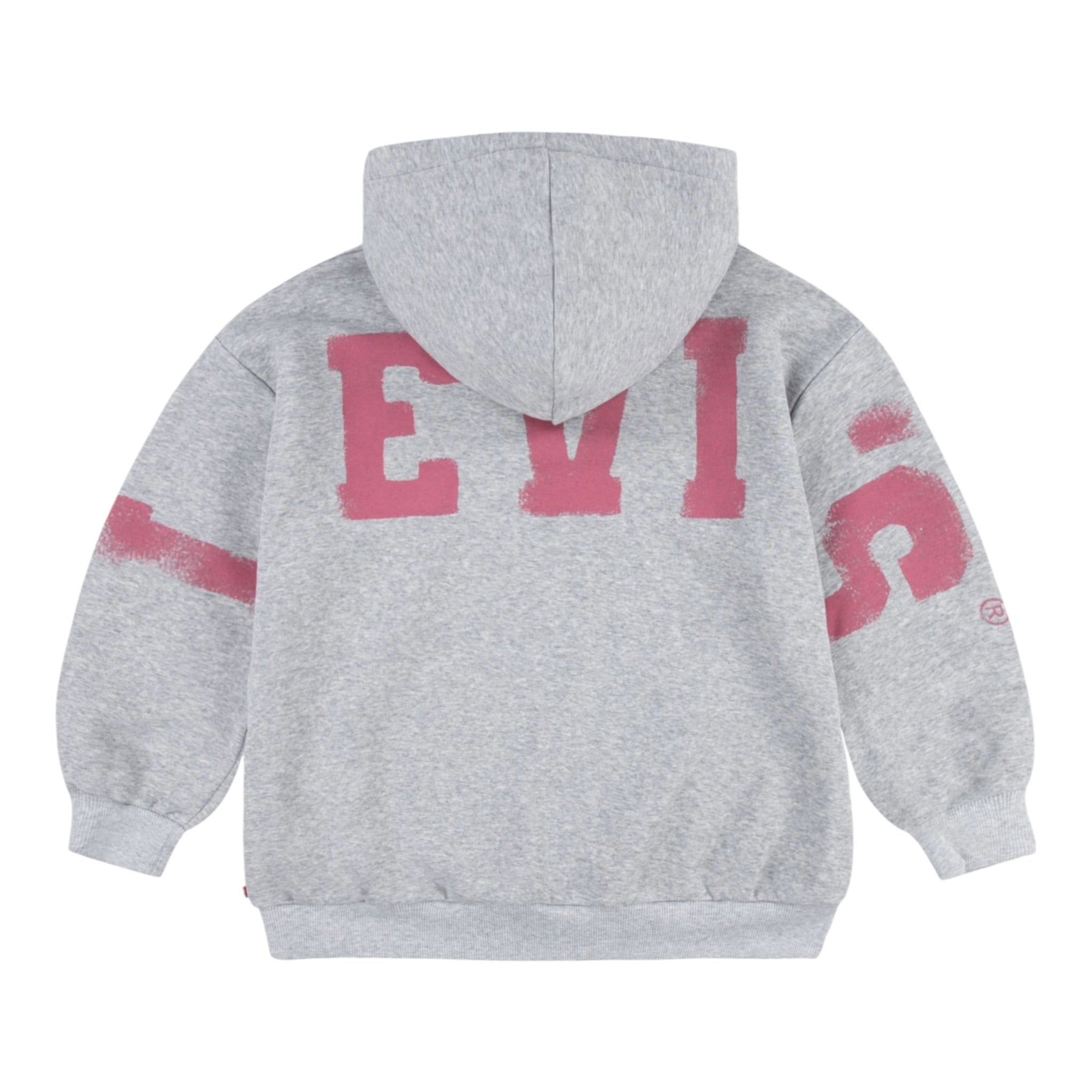 Levi'S Felpa Chiusa con Cappuccio tinta unita con Logo Grigio per Bambina 3EL076X GRIGIO LEVI'S 
