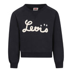 Levi'S Felpa Chiusa Girocollo con Stampa Nero per Bambina 4EL085 NERO LEVI'S 
