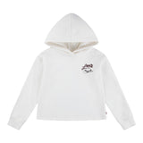 Levi'S Felpa tinta unita con Cappuccio E Stampa Bianco per Bambina 4EN658 BIANCO LEVI'S 