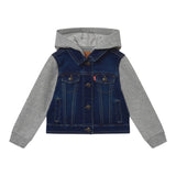 Levi'S Giubbino In Denim tinta unita con Maglie E Cappuccio In Contrasto Blu per Neonato 6E8564 BLU LEVI'S 