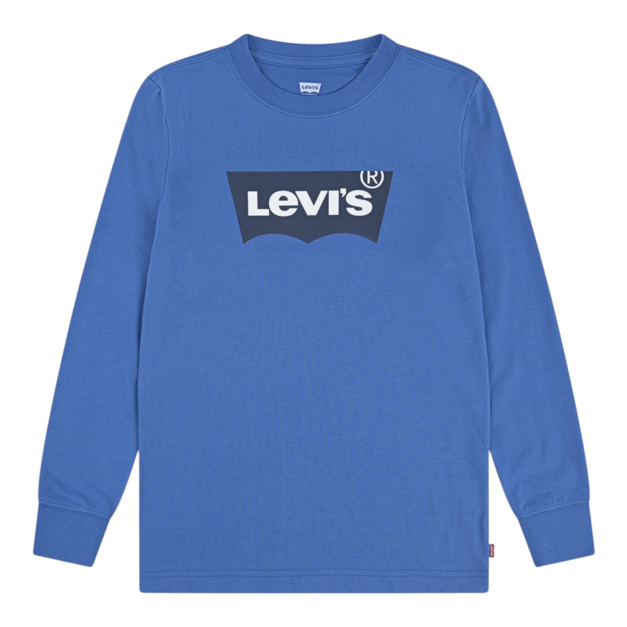 Levi'S Shirt Girocollo tinta unita con Logo Blu per Neonato 6E8646 BLU LEVI'S 