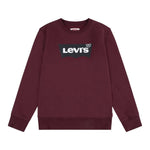 Levi'S Felpa Chiusa Girocollo con Logo tinta unita Bordeaux per Neonato 6E9079NX BORDEAUX LEVI'S 