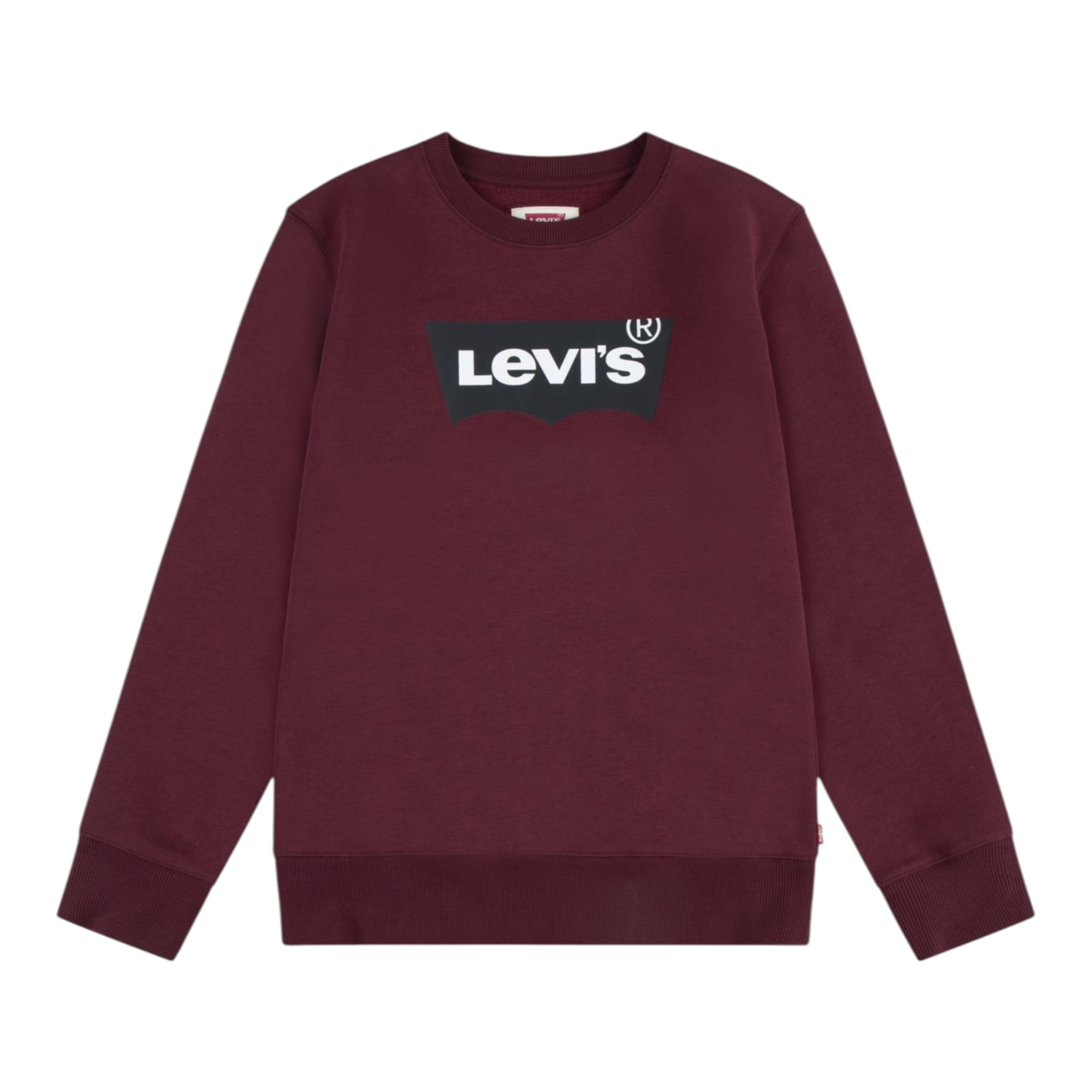 Levi'S Felpa Chiusa Girocollo con Logo tinta unita Bordeaux per Neonato 6E9079NX BORDEAUX LEVI'S 