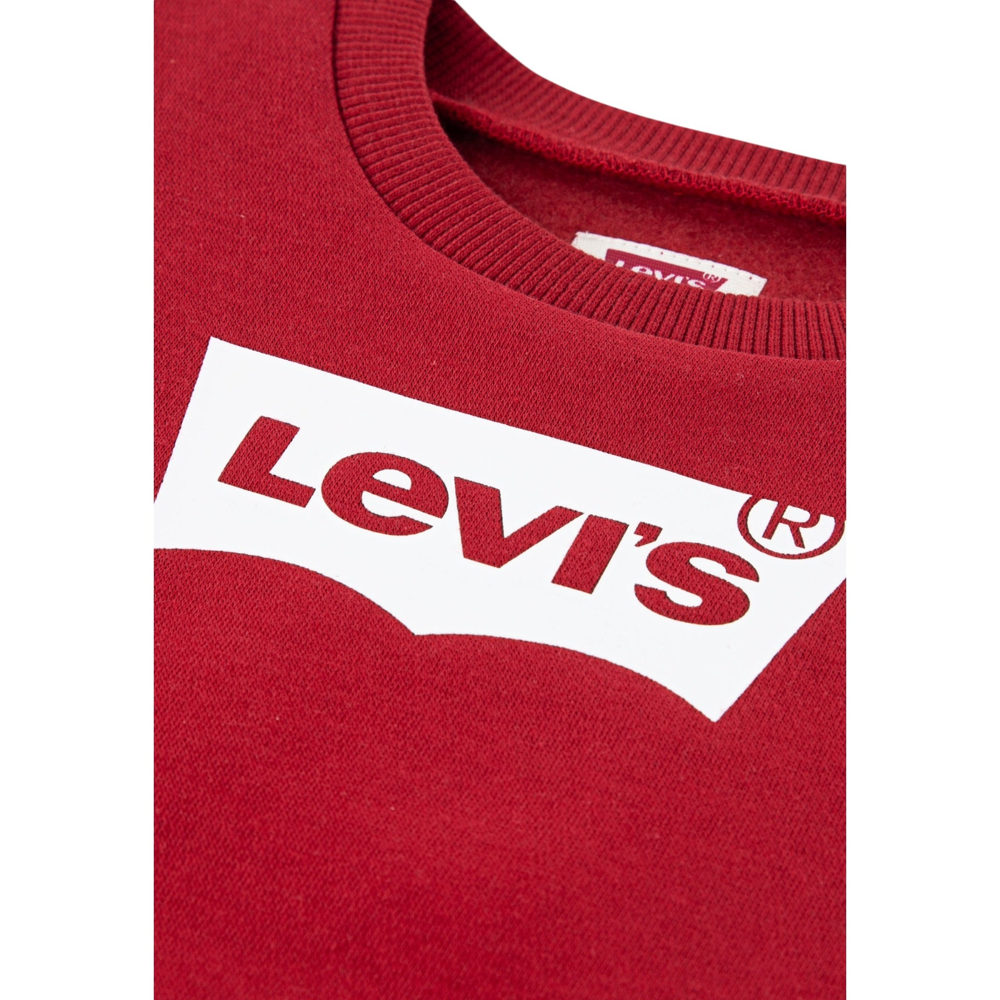Levi'S Felpa Chiusa Girocollo con Logo tinta unita Rosso per Neonato 6E9079NX ROSSO LEVI'S 