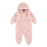 Levi'S Tutina tinta unita Modello Teddy con Cappuccio Rosa per Neonata 6EL511 ROSA LEVI'S 