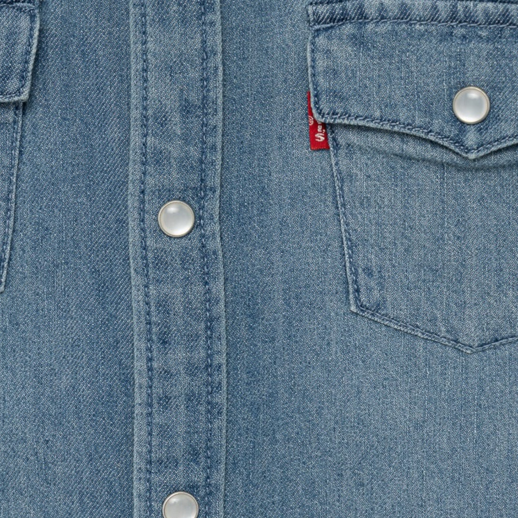 Levi'S Camicia In Denim tinta unita Blu per Neonato 6EM335 BLU LEVI'S 