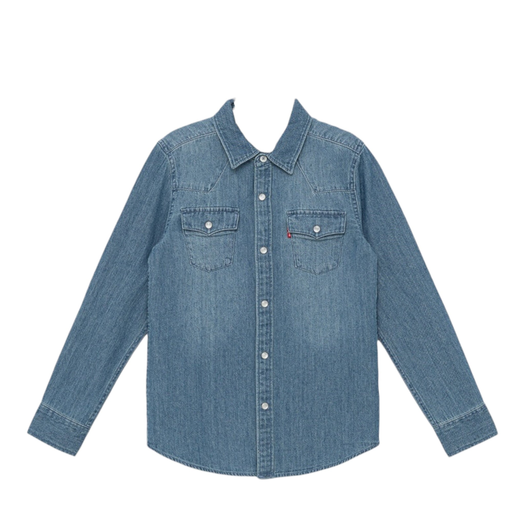 Levi'S Camicia In Denim tinta unita Blu per Neonato 6EM335 BLU LEVI'S 