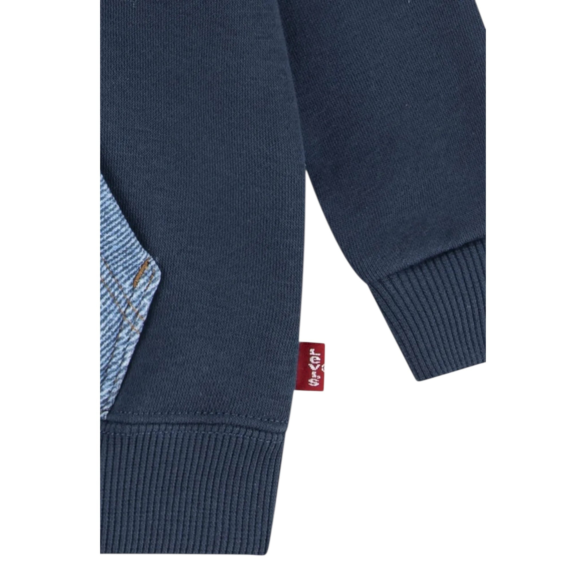 Levi'S Felpa Bicolore con Zip E Cappuccio Blu per Neonato 6EN725 BLU LEVI'S 