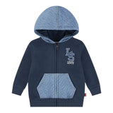 Levi'S Felpa Bicolore con Zip E Cappuccio Blu per Neonato 6EN725 BLU LEVI'S 
