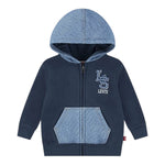 Levi'S Felpa Bicolore con Zip E Cappuccio Blu per Neonato 6EN725 BLU LEVI'S 