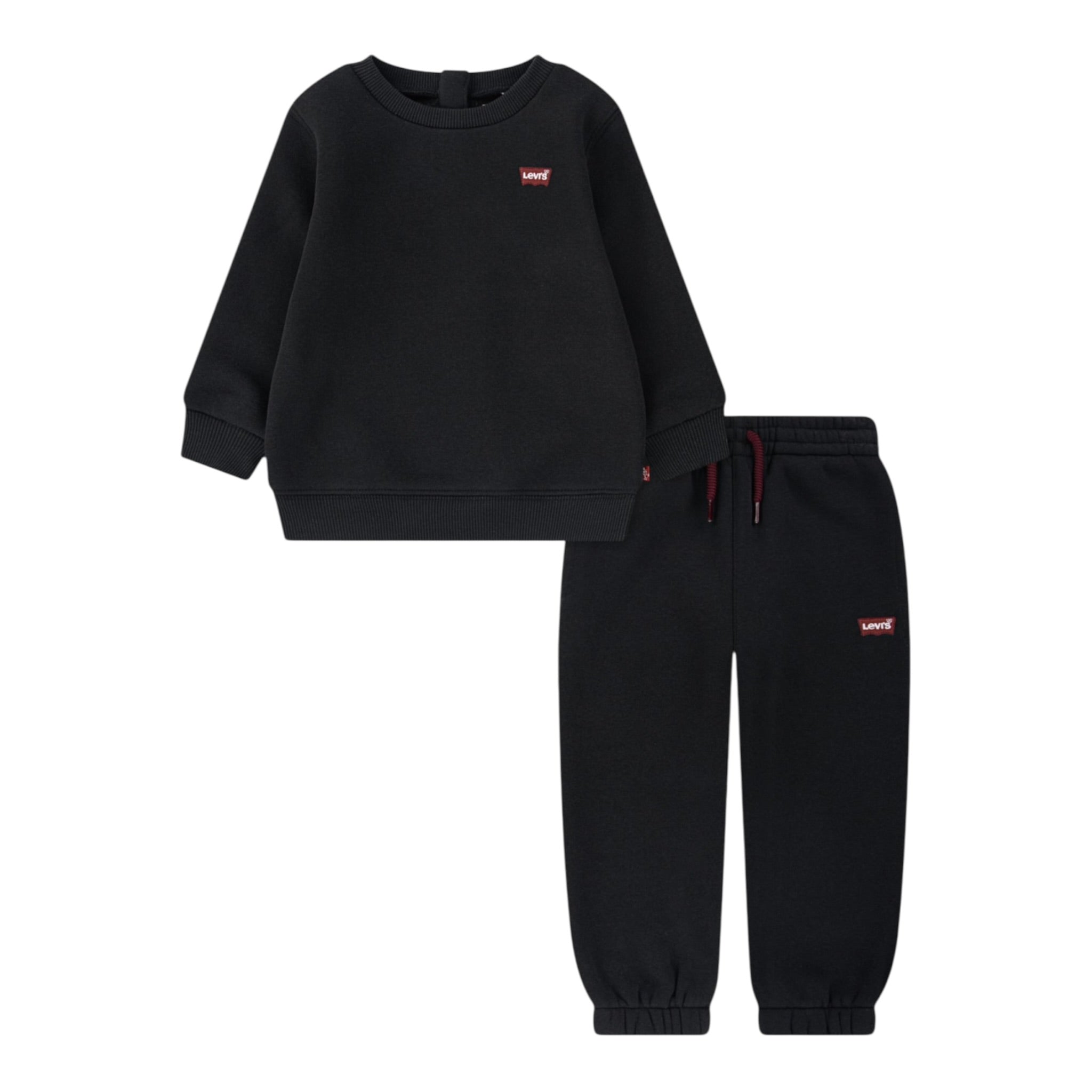 Levi'S Completo 2 Pezzi Felpa-Pantalone tinta unita Nero per Neonato 6EP012X NERO LEVI'S 