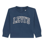 Levi'S Shirt Girocollo tinta unita con Logo Blu per Neonato 6EP410X BLU LEVI'S 