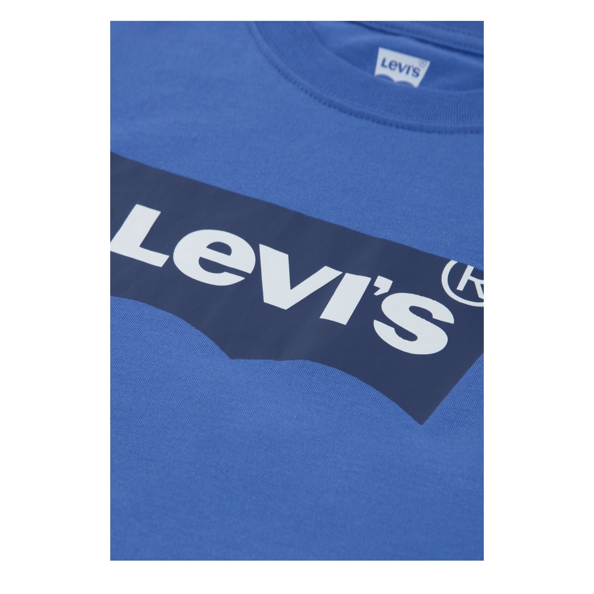 Levi'S Shirt Girocollo tinta unita con Logo Blu per Neonato 8E864KN BLU LEVI'S 