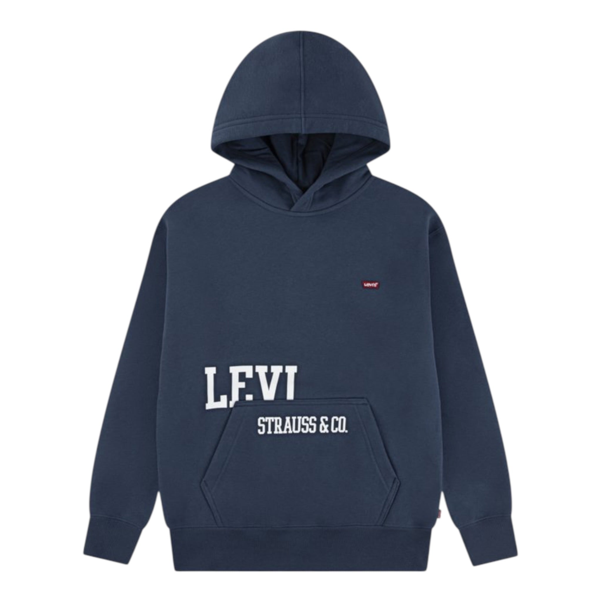 Levi'S Felpa tinta unita con Cappuccio E Stampa Blu per Bambino 8EN719 BLU LEVI'S 