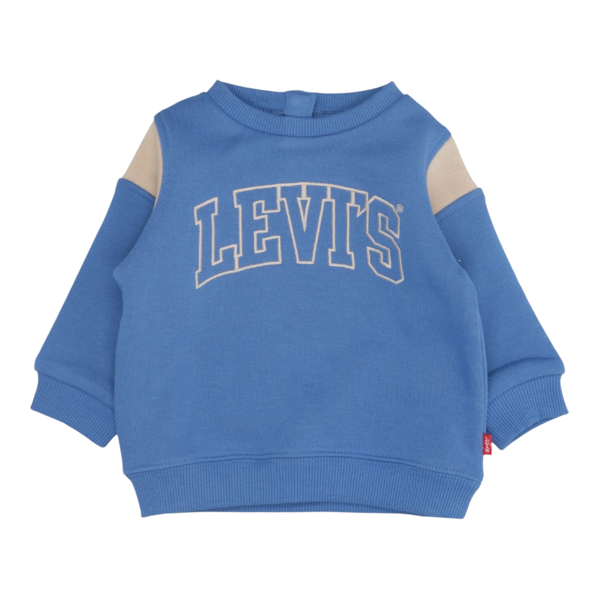 Levi'S Felpa Girocollo tinta unita con Stampa Blu per Neonato 8EN726 BLU LEVI'S 