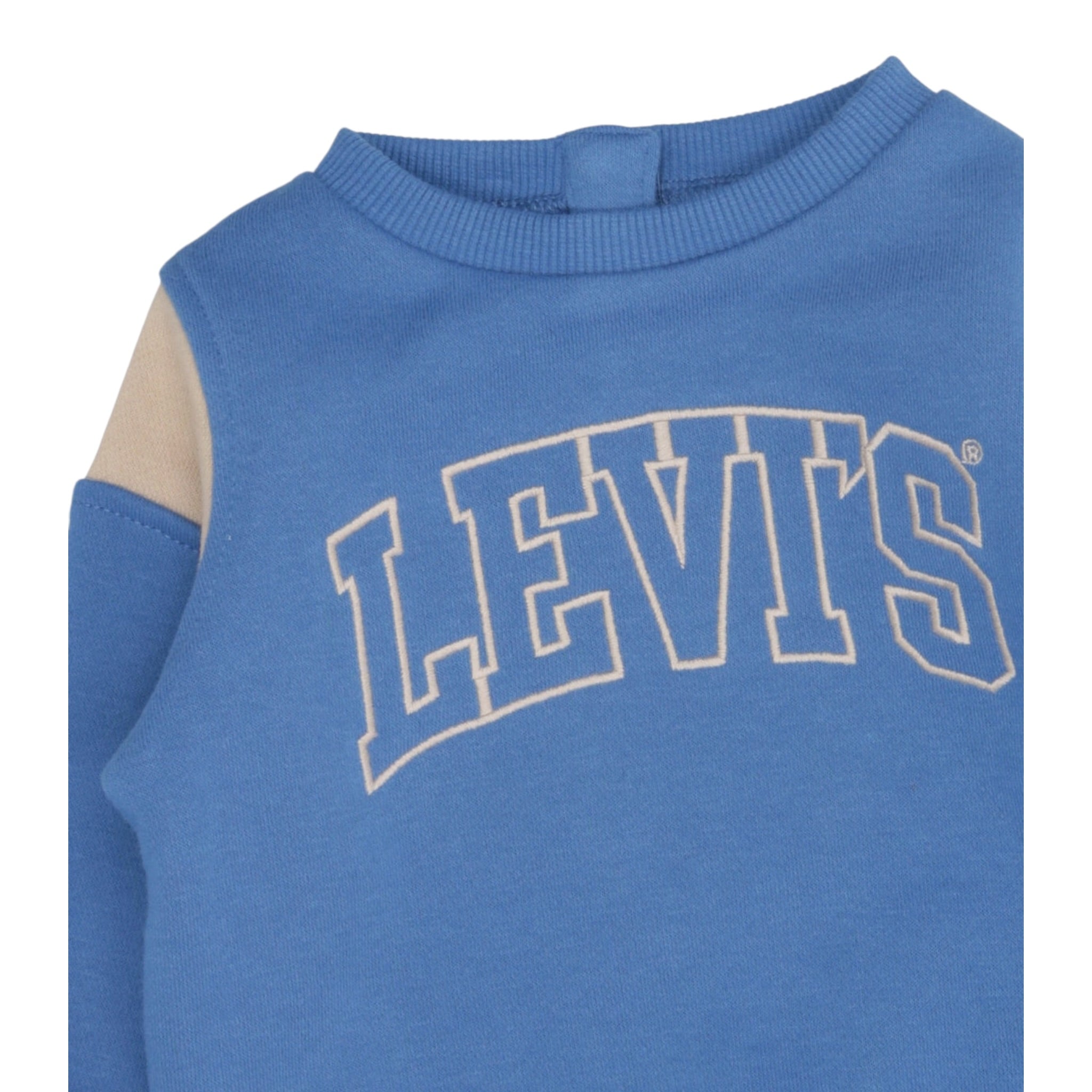 Levi'S Felpa Girocollo tinta unita con Stampa Blu per Neonato 8EN726 BLU LEVI'S 