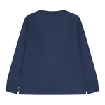 Levi'S Shirt Girocollo tinta unita con Logo Blu per Bambino 9E8646 BLU LEVI'S 
